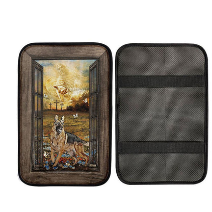 Jesus Hand German Shepherd Car Armrest Pad, God Car Armrest Accessories