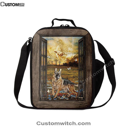 Jesus Hand German Shepherd Lunch Bag, Christian Lunch Box For School, Picnic
