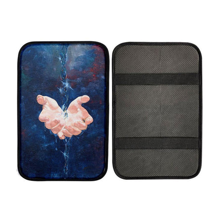 Jesus Hand Living Water Car Center Console Cover, Cross Car Interior Accessories