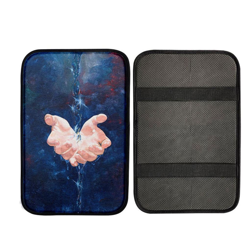 Jesus Hand Living Water Car Center Console Cover, God Car Armrest Accessories