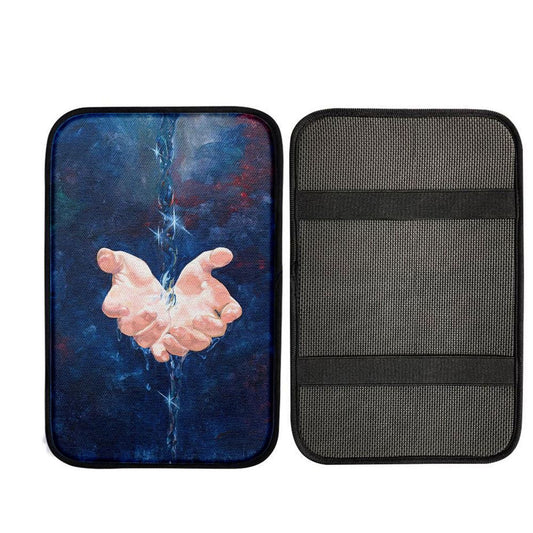 Jesus Hand Living Water Car Center Console Cover, God Car Armrest Accessories