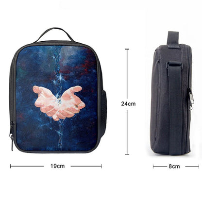 Jesus Hand Living Water Lunch Bag - Jesus Art, Christian Lunch Box For School, Picnic