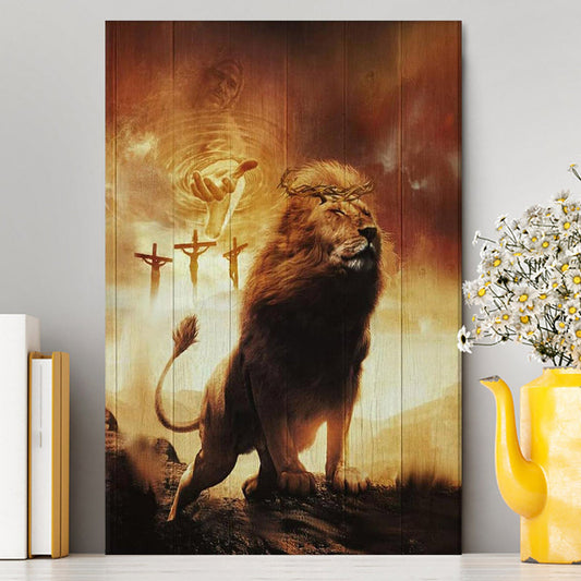 Jesus Hand Of God Lion Canvas Prints - Lion Canvas Art - Christian Inspirational Canvas