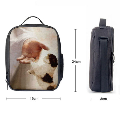 Jesus Hand Shih Tzu Lunch Bag - Take His Hand Lunch Bag, Christian Lunch Box For School, Picnic