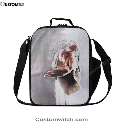 Jesus Hands Reaching Out, Christian Lunch Box For School, Picnic