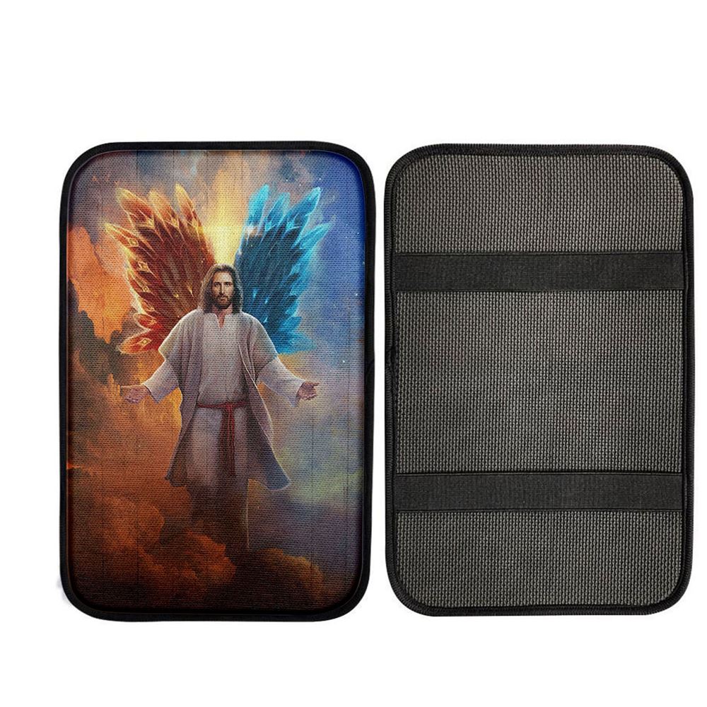 Jesus Hands Stretched Out Car Center Console Cover, God Car Armrest Accessories