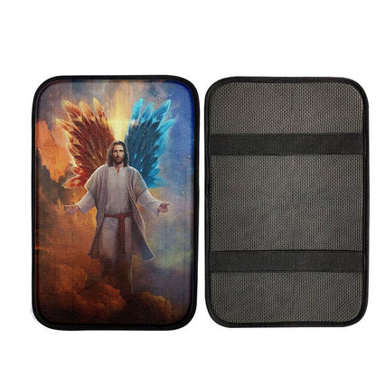 Jesus Hands Stretched Out Car Center Console Cover, God Car Armrest Accessories