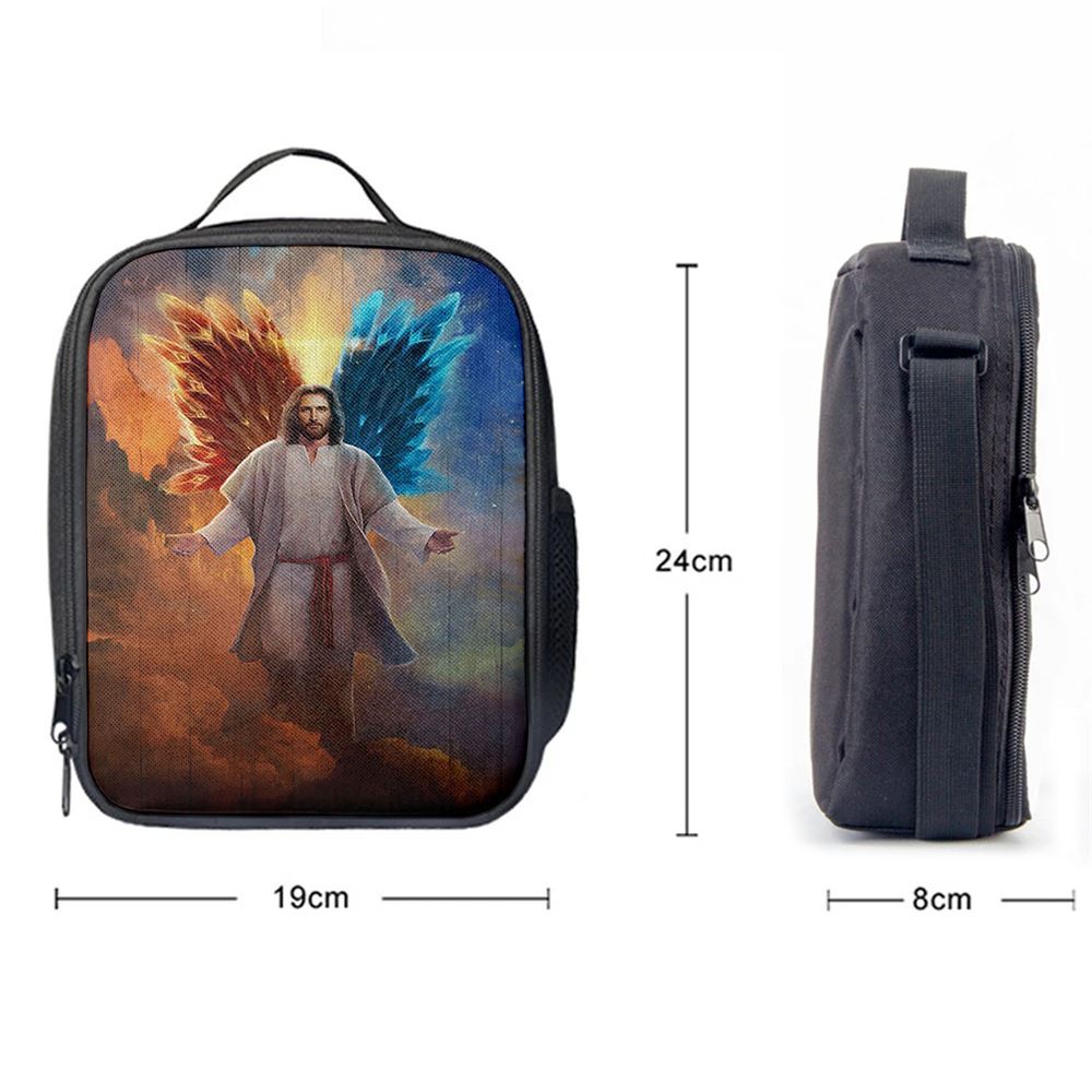 Jesus Hands Stretched Out Lunch Bag, Christian Lunch Box For School, Picnic