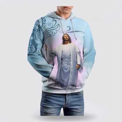 Jesus He Lives 3D Hoodies For Women Men, God 3D Printed Hoodie, Christian Apparel Hoodies