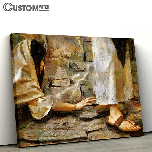 Jesus Healing Women Large Canvas - Christian Canvas Prints - Religious Canvas Art