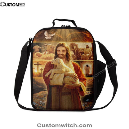 Jesus Holding A Lamb Lunch Bag, Christian Lunch Box For School, Picnic