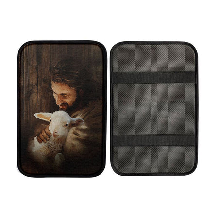 Jesus Holding Lamb Car Armrest Pad, God Car Armrest Accessories