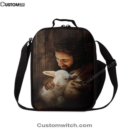 Jesus Holding Lamb Lunch Bag, Christian Lunch Box For School, Picnic