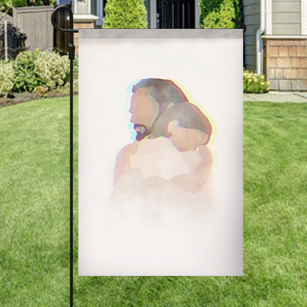 Jesus Holding The Child Flag, Christian's Flag, Jesus Garden Flag, Garden Flag, Welcome Flag, Christian Flag, Scripture Flag, Garden Banner