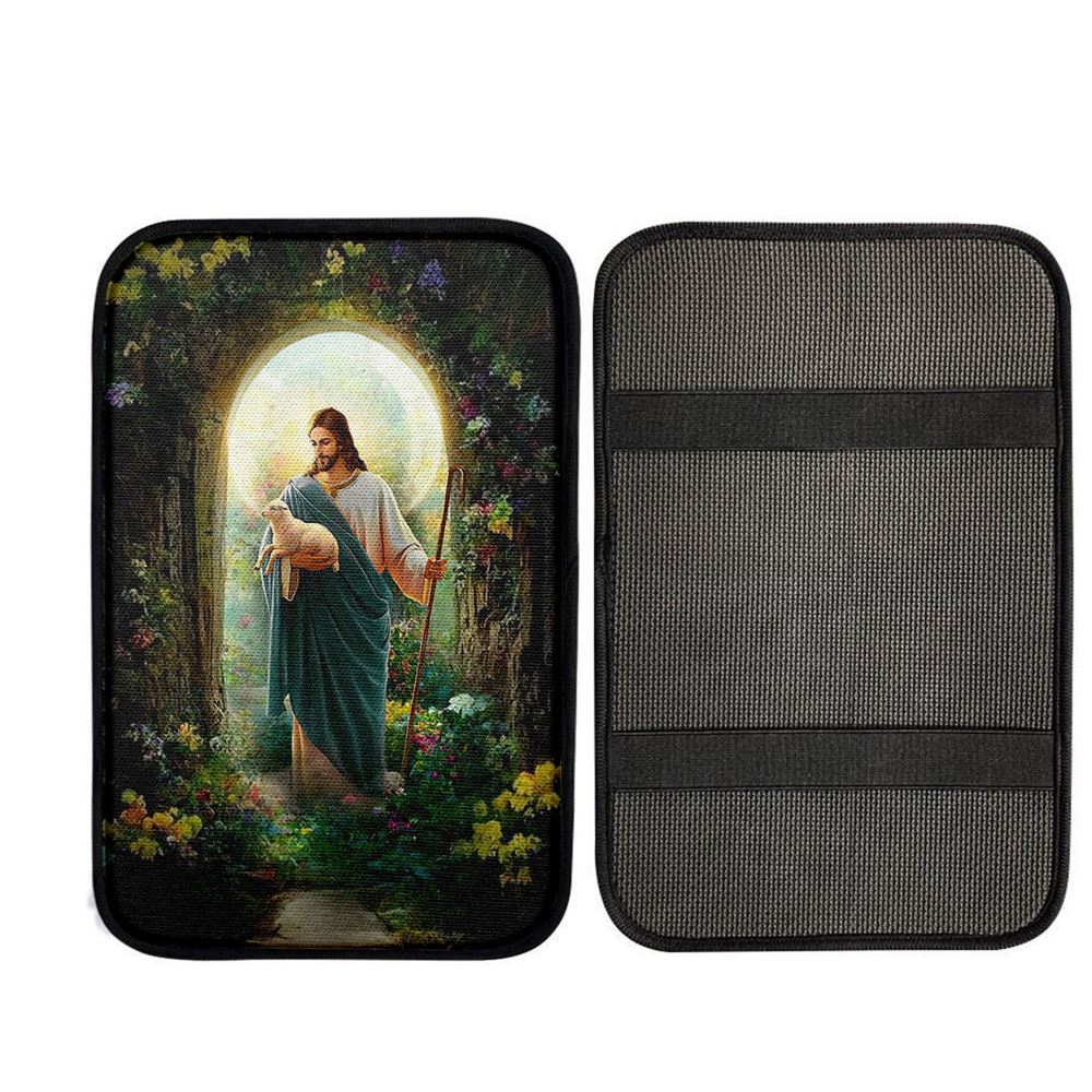 Jesus Hug A Lamb Car Center Console Cover, God Car Armrest Accessories