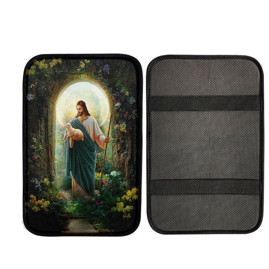 Jesus Hug A Lamb Car Center Console Cover, God Car Armrest Accessories
