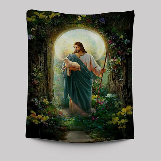 Jesus Hug A Lamb Tapestry Pictures - Jesus Art Prints - Jesus Art -  Christian Indoor Wall Tapestries