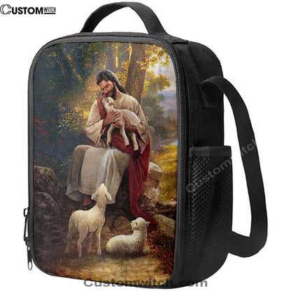 Jesus Hugs Lamb Of God Lunch Bag, Christian Lunch Box For School, Picnic