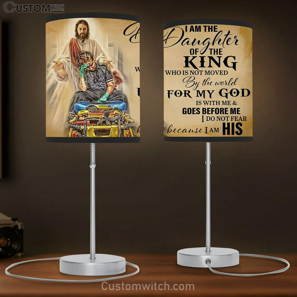 Jesus I Am The Daughter Of The King Table Lamb Prints - Jesus Christ Table Lamb - Christian Table Lamb Prints