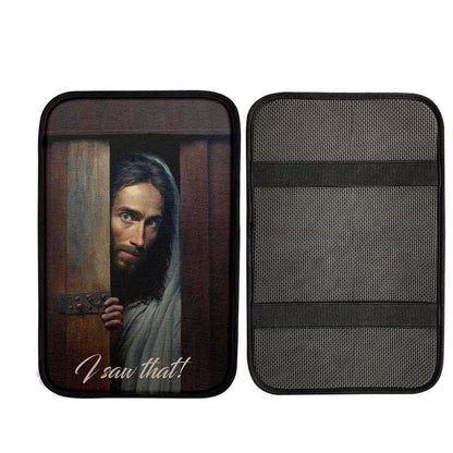 Jesus I Saw That Car Center Console Cover, God Car Armrest Accessories