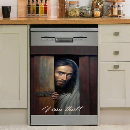 Jesus I Saw That Dishwasher Cover , Jesus Dishwasher Stickers, Jesus Kitchen Decor