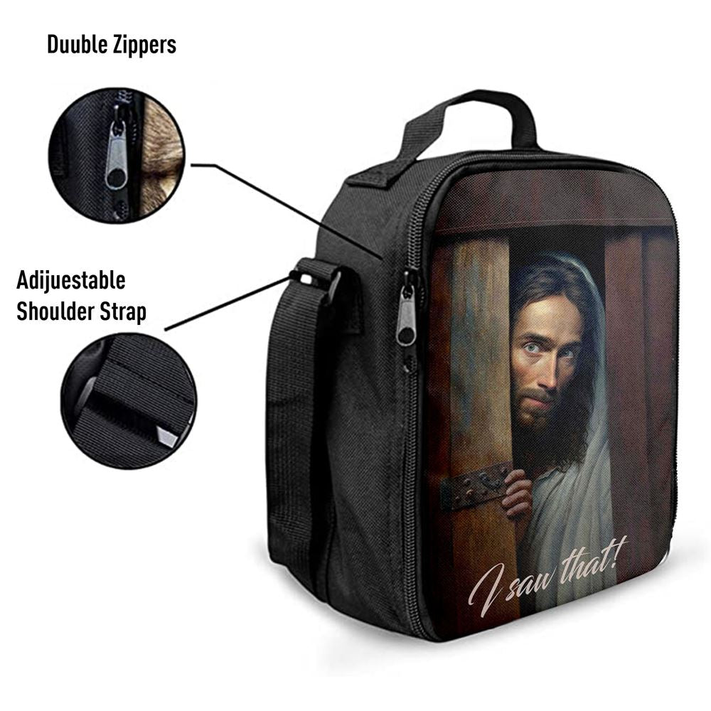 Jesus I Saw That Lunch Bag - Jesus Art, Christian Lunch Box For School, Picnic