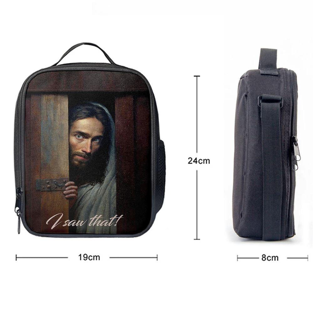 Jesus I Saw That Lunch Bag - Jesus Art, Christian Lunch Box For School, Picnic
