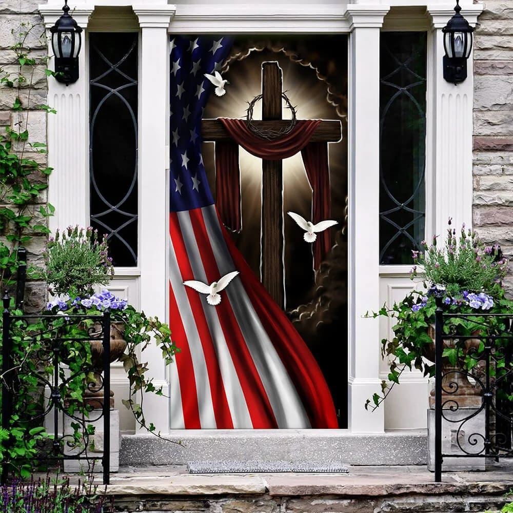 Jesus In America Door Cover, Christian Door Decor, Door Christian Church, Christian Door Plaques