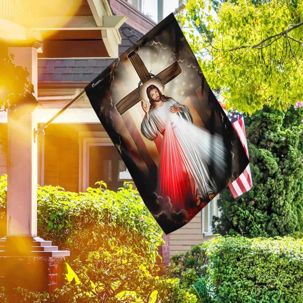 Jesus In America House Flags, Christian Flag, Scripture Flag, Garden B ...