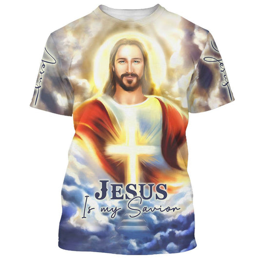 Jesus In Heaven Jesus Is My Savior All Over Print 3D T Shirt For Men And Women, Christian T-Shirt, Faith Shirt
