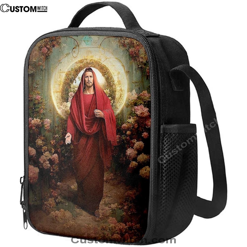 Jesus In His Majesty And Power Lunch Bag - Jesus Art, Christian Lunch Box For School, Picnic