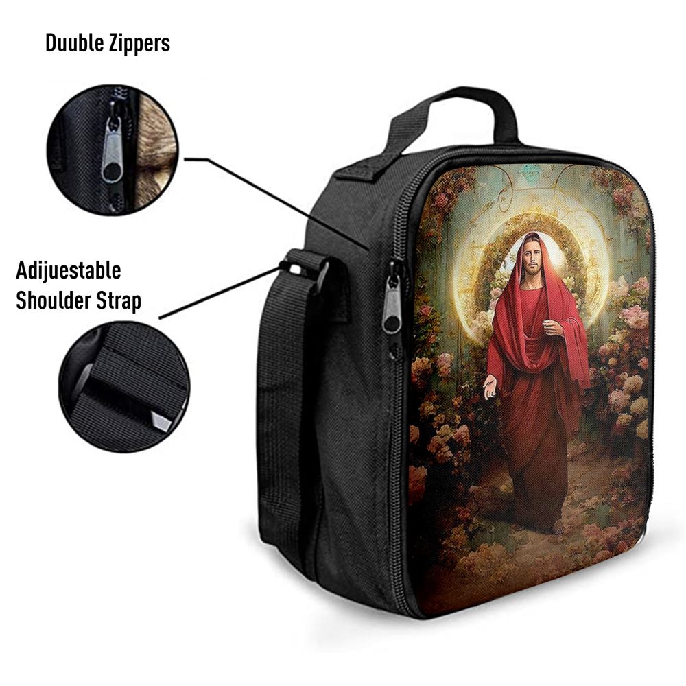 Jesus In His Majesty And Power Lunch Bag - Jesus Art, Christian Lunch Box For School, Picnic