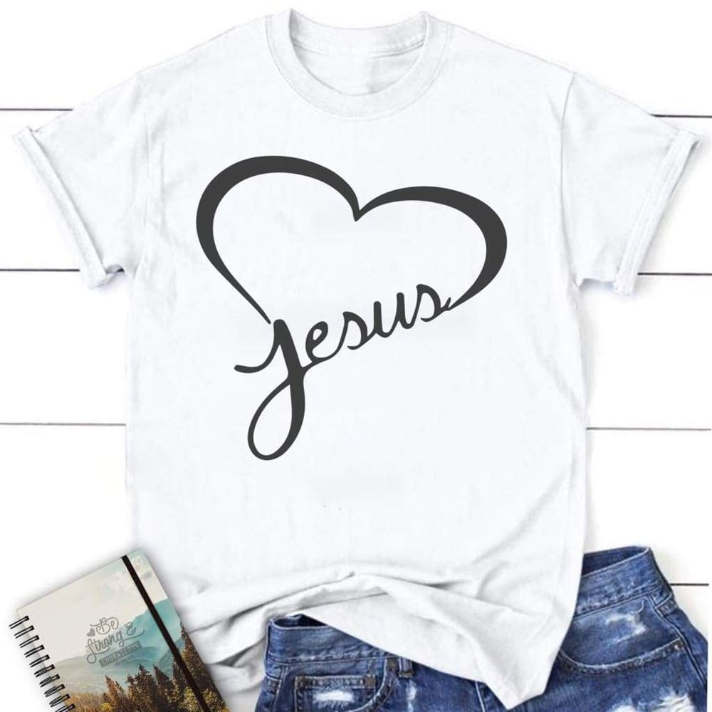 Jesus In My Heart Womens Christian T Shirt, Jesus Shirts, Blessed T Shirt, Bible T shirt, T shirt Women