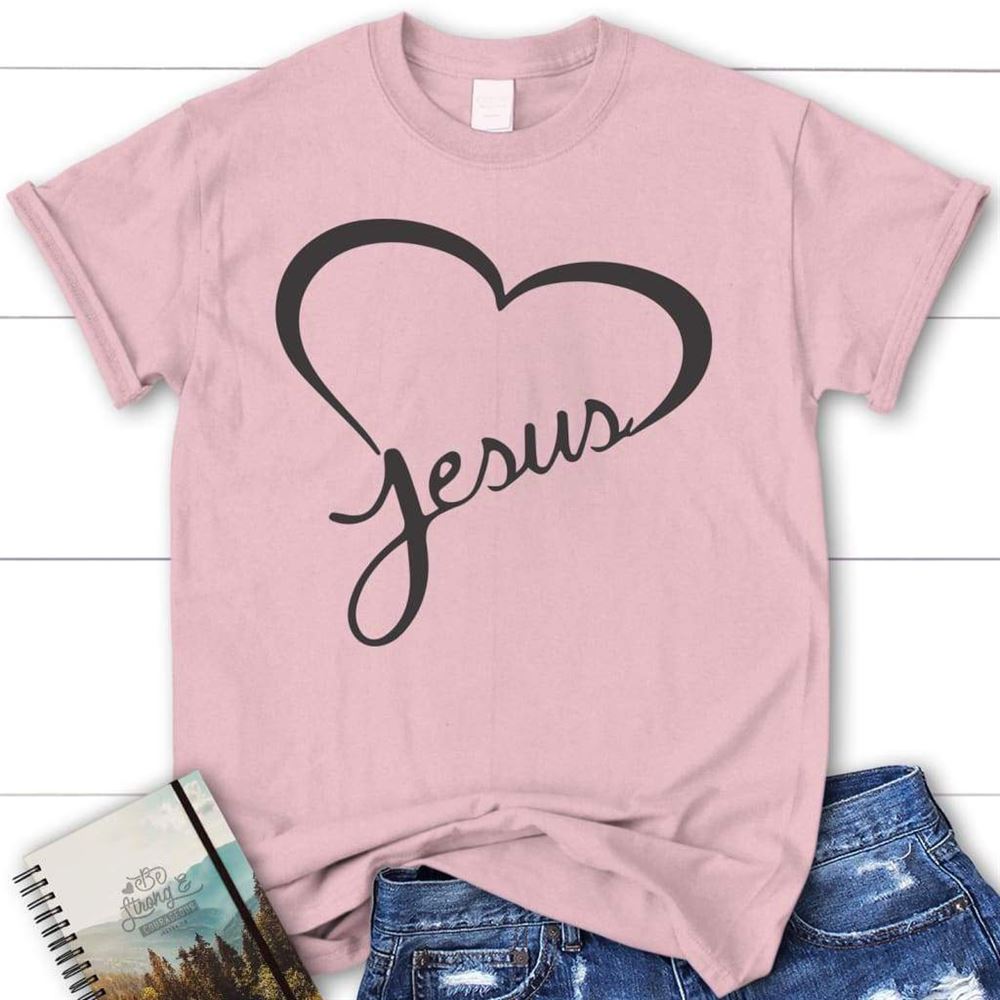 Jesus In My Heart Womens Christian T Shirt, Jesus Shirts, Blessed T Shirt, Bible T shirt, T shirt Women