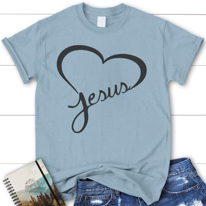 Jesus In My Heart Womens Christian T Shirt, Jesus Shirts, Blessed T Shirt, Bible T shirt, T shirt Women