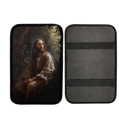 Jesus In The Tree In The Style Of Lush Brushstr 66 Car Center Console Cover, God Car Armrest Accessories