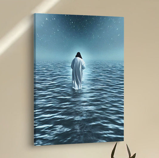 Jesus In The Water Canvas Pictures - Christian Wall Art - Jesus Canvas Art