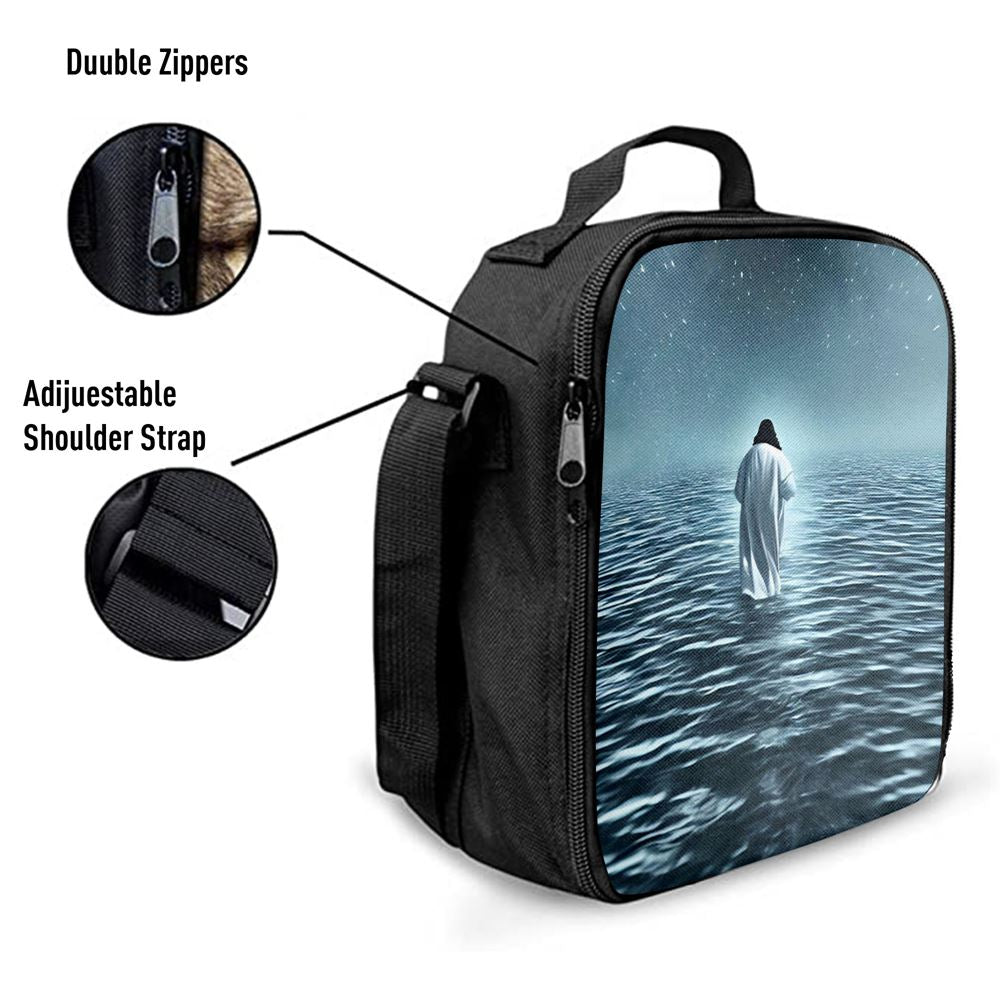Jesus In The Water Lunch Bag, Christian Lunch Box For School, Picnic