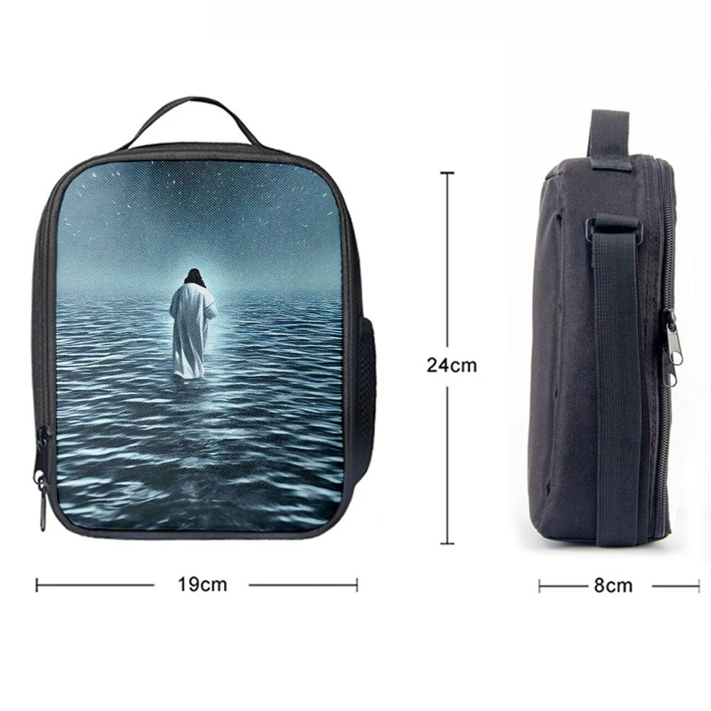 Jesus In The Water Lunch Bag, Christian Lunch Box For School, Picnic