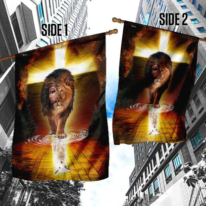 Jesus Is Alive The Lion And The Lamb Jesus Christ Lion And Lamb House Flags, Christian Flag, Scripture Flag, Garden Banner