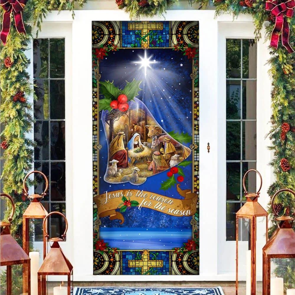 Jesus Is Born Door Cover 2, Christian Door Decor, Door Christian Church, Christian Door Plaques