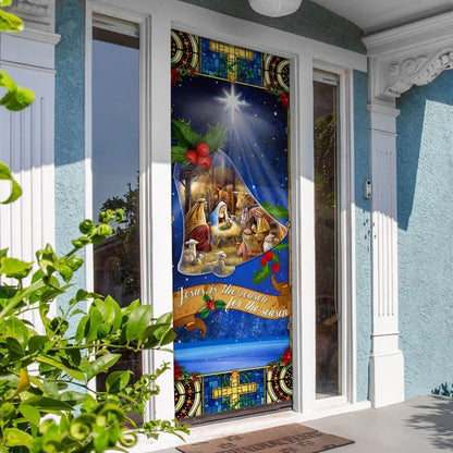 Jesus Is Born Door Cover 2, Christian Door Decor, Door Christian Church, Christian Door Plaques