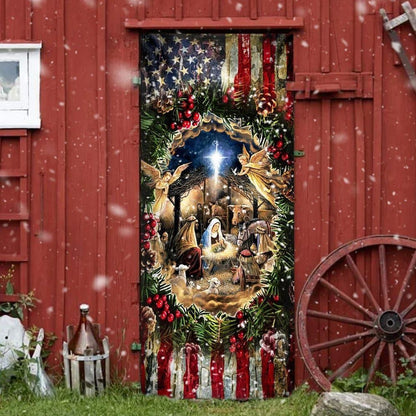 Jesus Is Born, Nativity Of Jesus Door Cover, Christian Door Decor, Door Christian Church, Christian Door Plaques