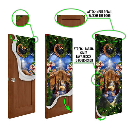 Jesus Is Born Nativity Of Jesus Door Cover, Christian Door Decor, Door Christian Church, Christian Door Plaques