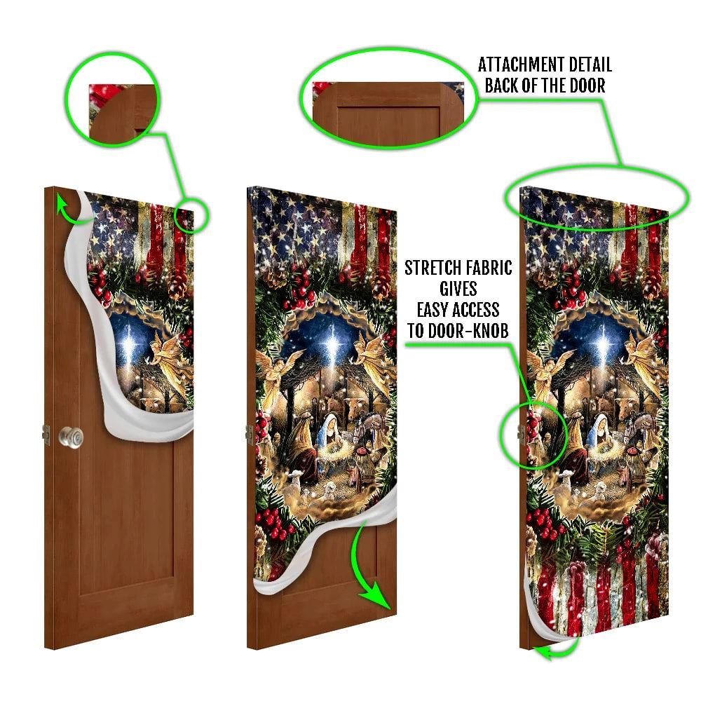Jesus Is Born, Nativity Of Jesus Door Cover, Christian Door Decor, Door Christian Church, Christian Door Plaques