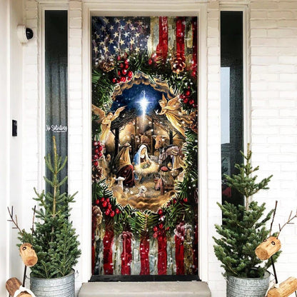 Jesus Is Born, Nativity Of Jesus Door Cover, Christian Door Decor, Door Christian Church, Christian Door Plaques