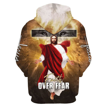 Jesus Is Coming Soon, Faith Over Fear Hoodie For Men & Women, God 3D Printed Hoodie, Christian Apparel Hoodies