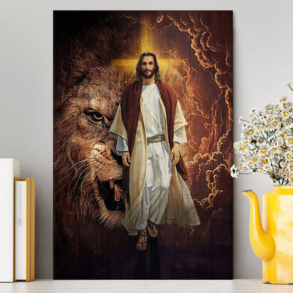 Jesus Is King Lion Of Judah Wall Art Canvas - Jesus Portrait Canvas Prints - Christian Wall Art