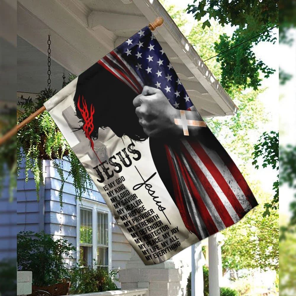 Jesus Is My Everything Christian House Flags, Christian Flag, Scripture Flag, Garden Banner