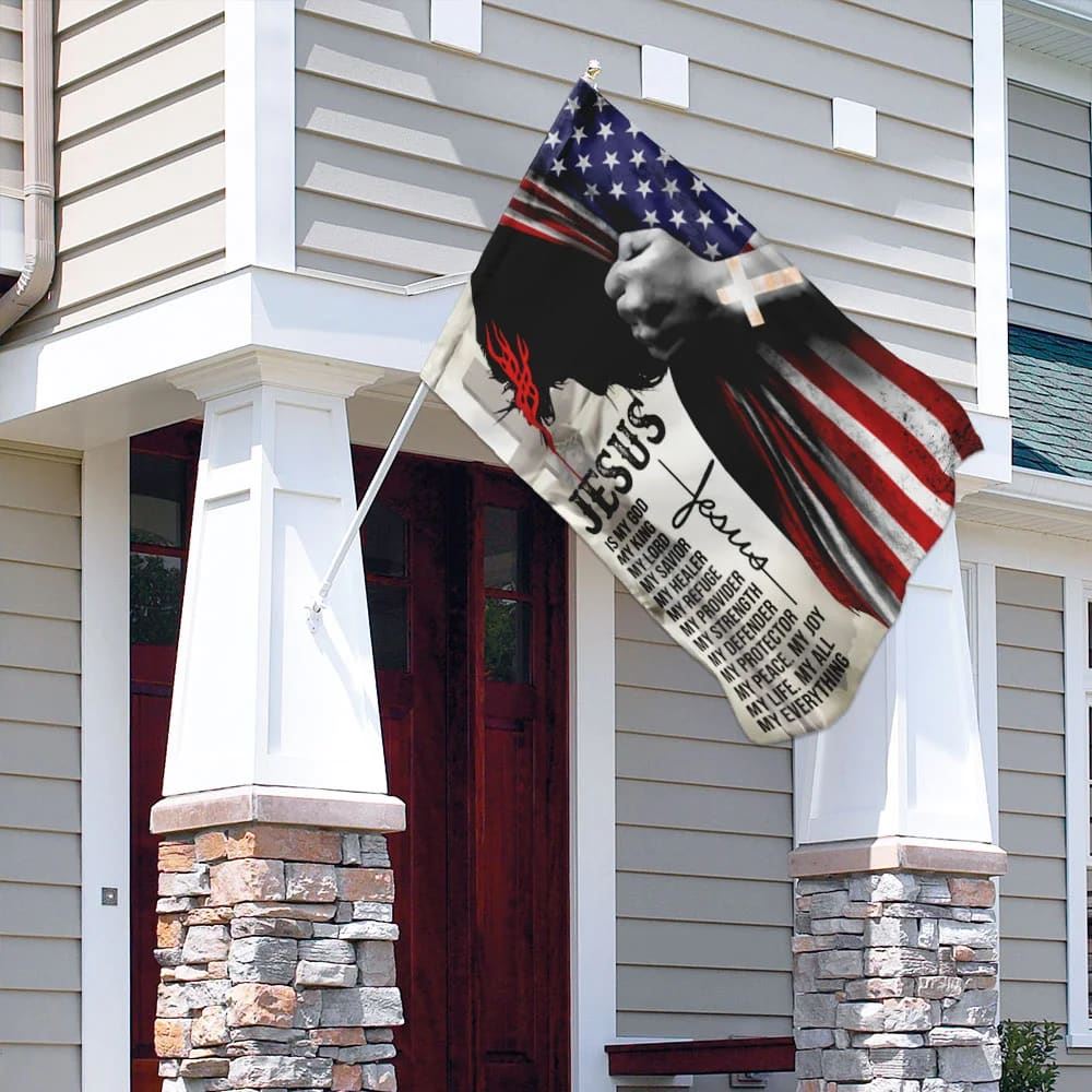 Jesus Is My Everything Christian House Flags, Christian Flag, Scripture Flag, Garden Banner